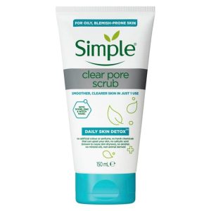 اسکراب پوست چرب سیمپل Simple مدل Clear Pore Scrub حجم 150 میل