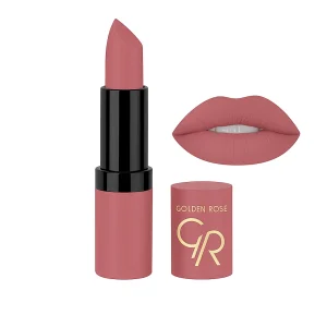 رژ لب جامد مات و مخملی گلدن رز Golden Rose مدل GR Velvet Matte Lipstick شماره 2