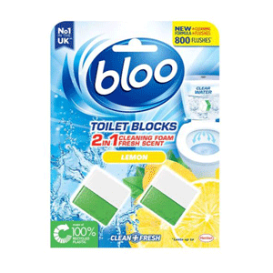 خوشبوکننده مکعبی فلش تانک انگلیسی بلو بسته 2 عددی bloo toilet blocks 2in1