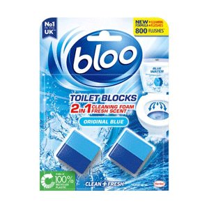 خوشبوکننده مکعبی فلش تانک انگلیسی بلو بسته 2 عددی bloo toilet blocks 2 in1