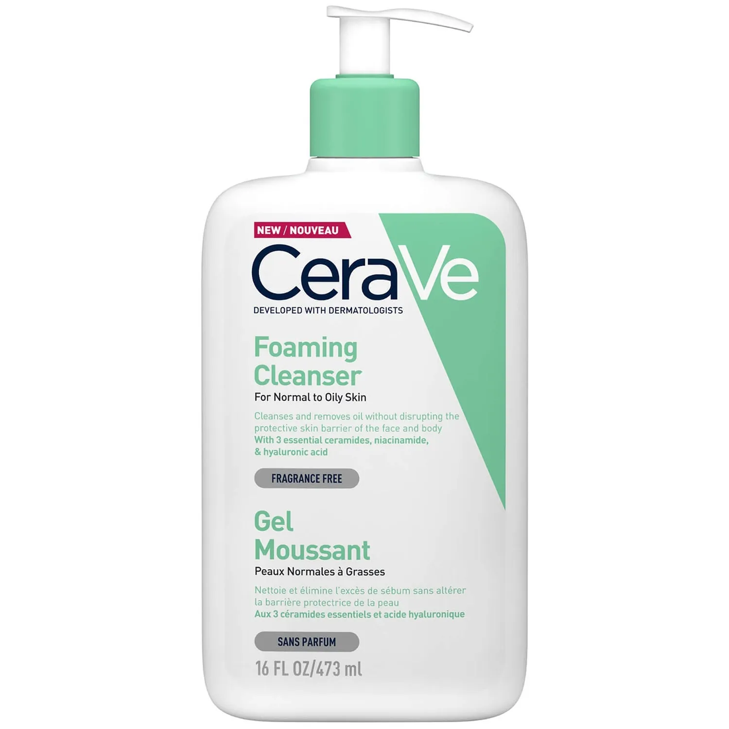ژل شستشو سراوی Cerave مدل Foaming Cleanser پوست نرمال تا چرب حجم 473 میل