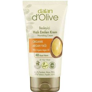 کرم مغذی و نرم کننده پوست تیوپی dalan dolive حاوی روغن آرگان حجم 250 میل