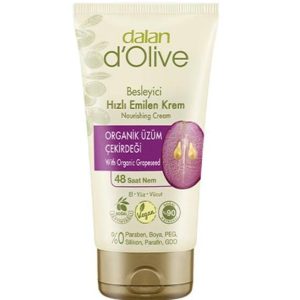 کرم مغذی و نرم کننده پوست تیوپی dalan dolive حاوی روغن هسته انگور حجم 250 میل