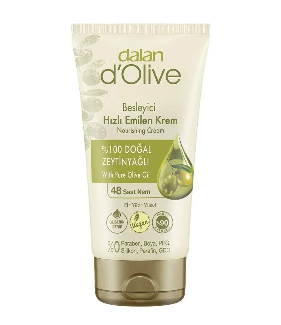 کرم مغذی و نرم کننده پوست تیوپی dalan dolive حاوی روغن زیتون حجم 250 میل