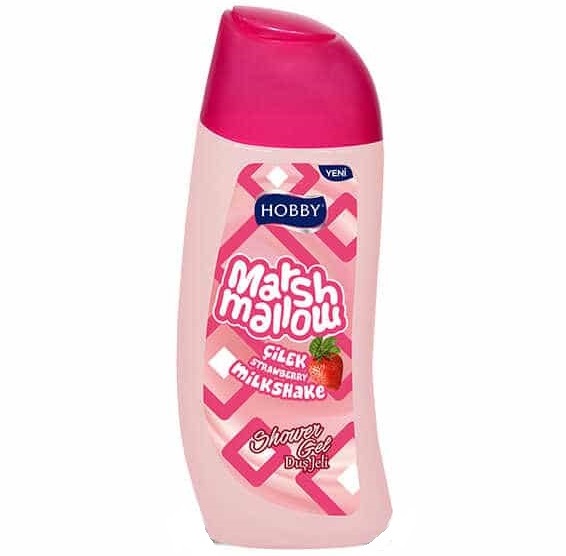شامپو بدن هوبی Hobby مدل Marshmallow حاوی عصاره توت فرنگی حجم 500 میل