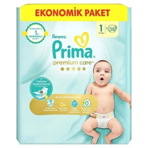 پوشک بچه پریما مدل Premium Care سایز 1 بسته 70 عددی