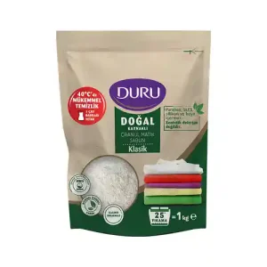 پودر ماشین لباسشویی دورو مناسب البسه سفید و رنگی 1 کیلو پودر صابون