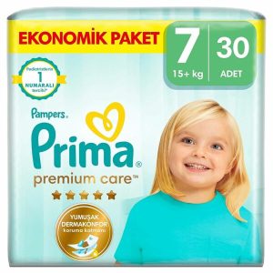 پوشک بچه پریما مدل Premium Care سایز 7 بسته 30 عددی