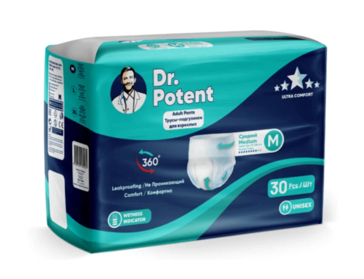 پوشک بزرگسال شورتی دکتر پوتنت