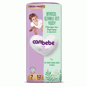 پوشک بچه گیاهی جان به به سایز 7 بسته بندی 52 عددی