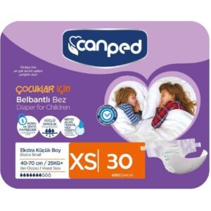 پوشک چسبی کودک جان پد canped سایز XS بسته 30 عددی ایکس اس