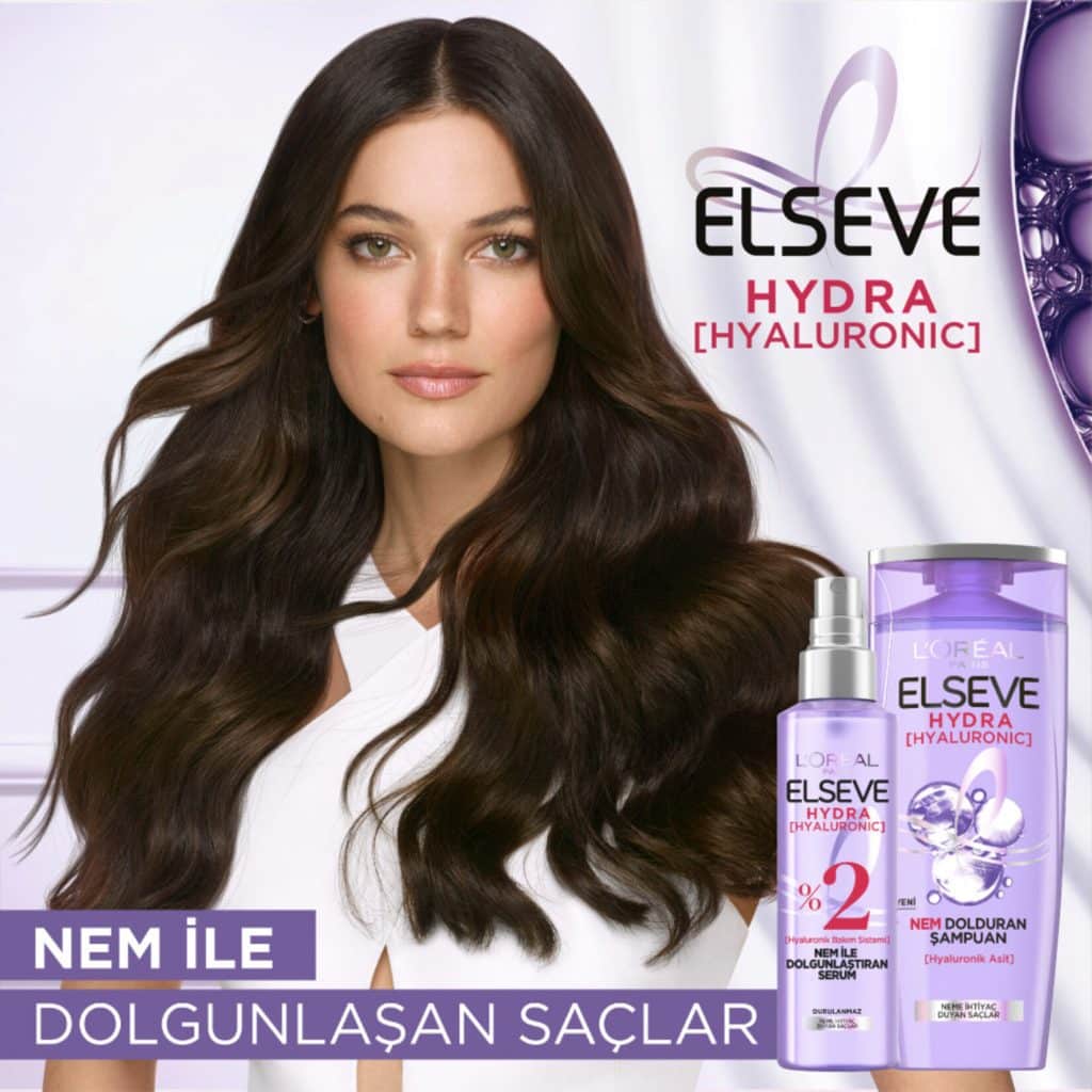 شامپو لورال Loreal مرطوب کننده و آبرسان موهای خشک مدل Hydra Hyaluronic حجم 300 میل